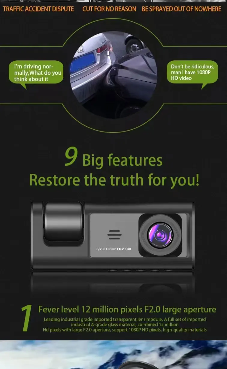 3 Channel WiFi Dash Cam for Car Black Box 1080P Video Recorder Rear View Camera for Vehicle  auto electrics Car DVR car cam