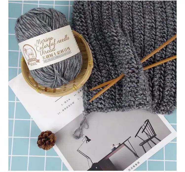 Yarn Craftsman 7S/3 40% merino wool 10% colored thread 30% modal 20% acrylic blended yarn hand-knitted DIY yarn 100g ball