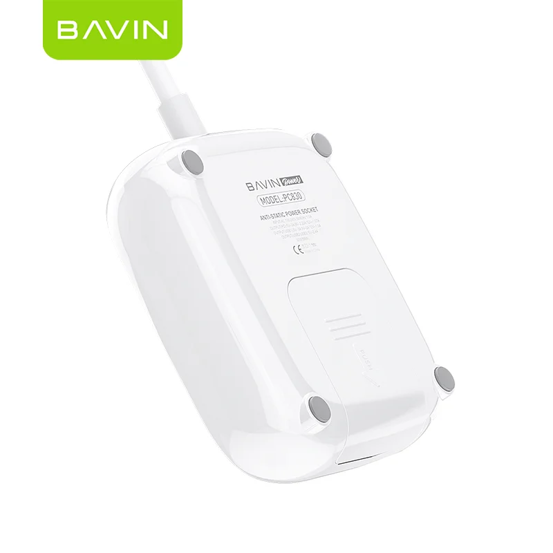 BAVIN USB PD QC3.0 Socket Fast Charging Office Home Desktop Laptop Mobile Cell Phone USB EU Plug Power Socket PC830Y