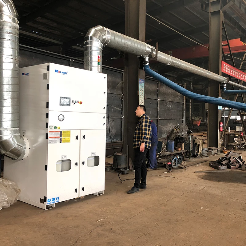 Multi- Welding Station Fume Extraction Solution Dust and Smoke Collection System with Extraction Arms