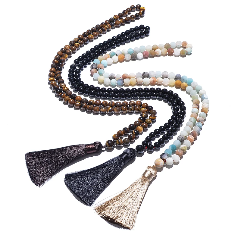 Tiger Eye Amazon Stone Islamic Muslim Tasbih 99 Beads Bracelet Men and Women Rosary Jewelry
