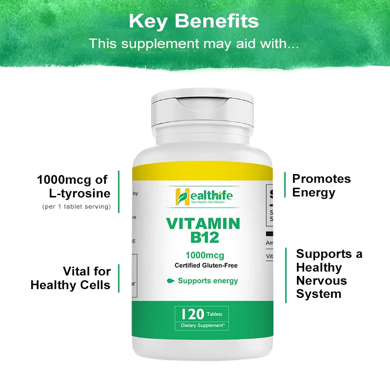 OEM Private Label Methylcobalamin Cyanocobalamin Vitamin B12 Tablets