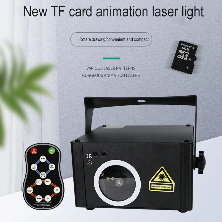 Full Color 3d Pattern Animation Sound Activated Laser Scanner Beam Dmx512 Stage Projection Light For Christmas Halloween Bar Ktv