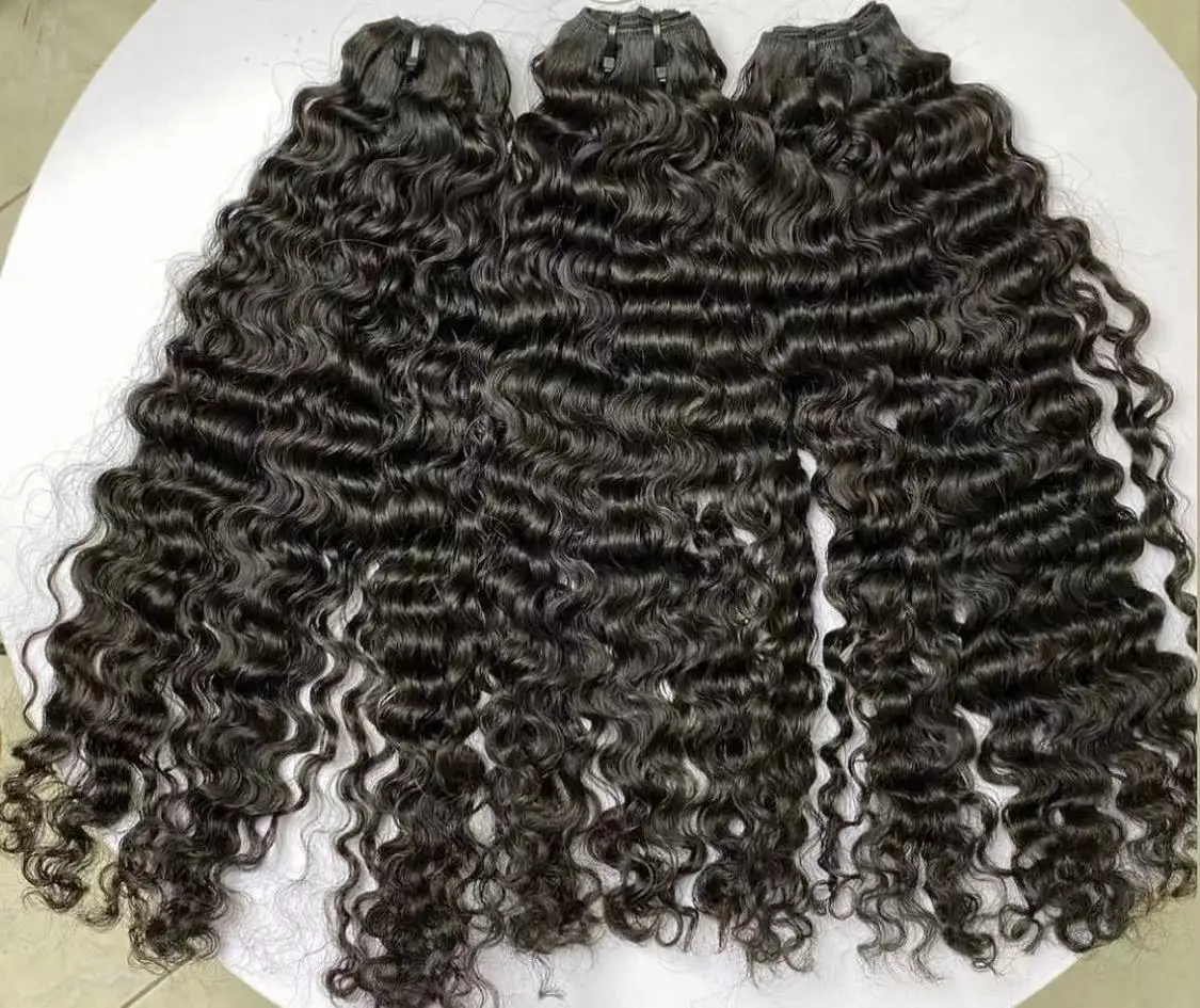 Factory Price  For Curly Hair Human Raw Bundle Hair Burmese Curly Hair