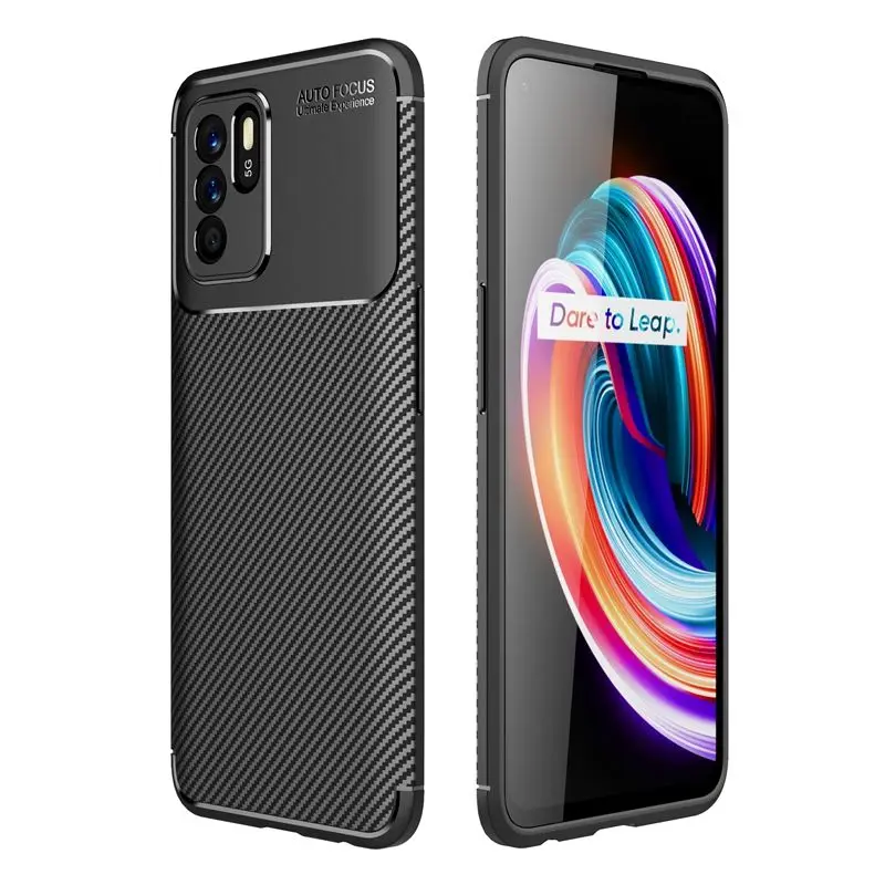 Wholesale Colorful Carbon Fiber Silicone Soft Tpu Phone Case For OPPO Reno 6z 6 Pro Plus Realme 6 7 Pro GT