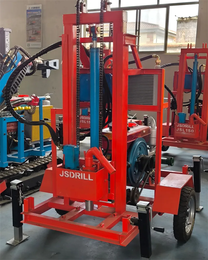 100m 150m deep small water drilling rig