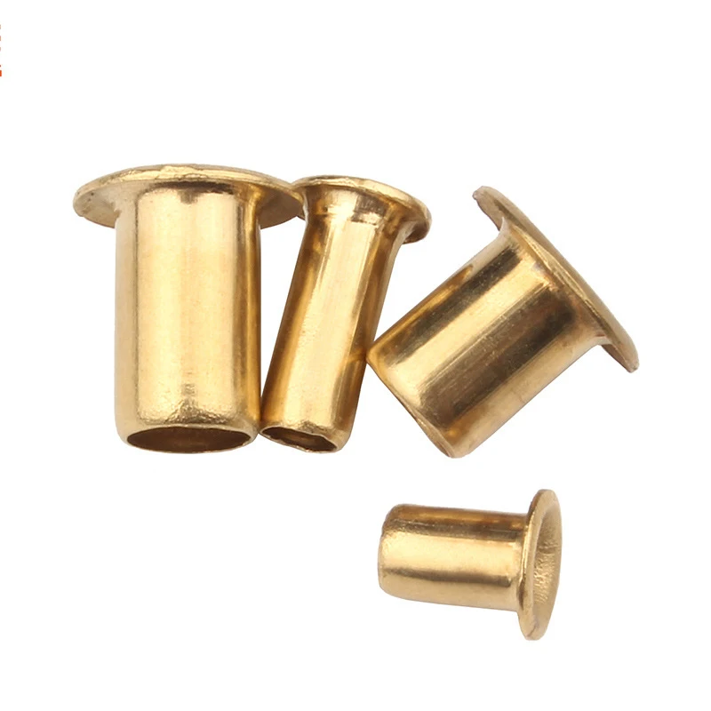 Brass Copper tubular Hollow Rivet Double-sided Circuit Board PCB Nails wide roll eyelet pcb rivet