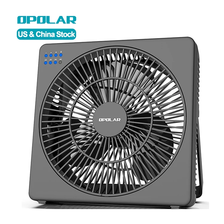 OPOLAR 8 Inch Low Noise Mini Desk Fan with Timer Portable USB Powered Electric Fan Air Cooling Small Stand Table Fans