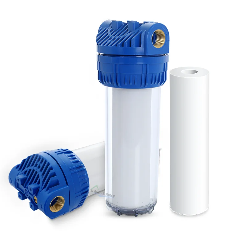 10 inch Transparent Standard Italian Style Carbon Active Filter Housing For 10 x 2.5 Inch Water Filter Cartridges