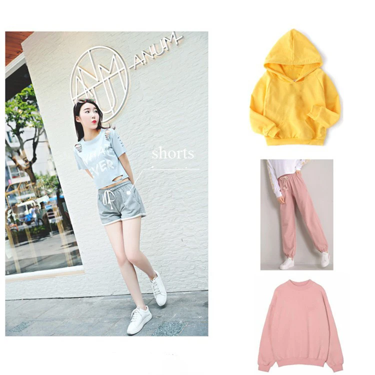 Soft touching 100% cotton knitted 320gsm french terry brushed fleece fabric for hoodies