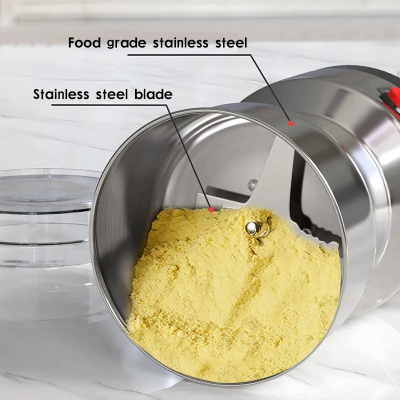 multi-function commercial Stainless Steel burr electric coffee grinder food spice nuts mill Four-page blade