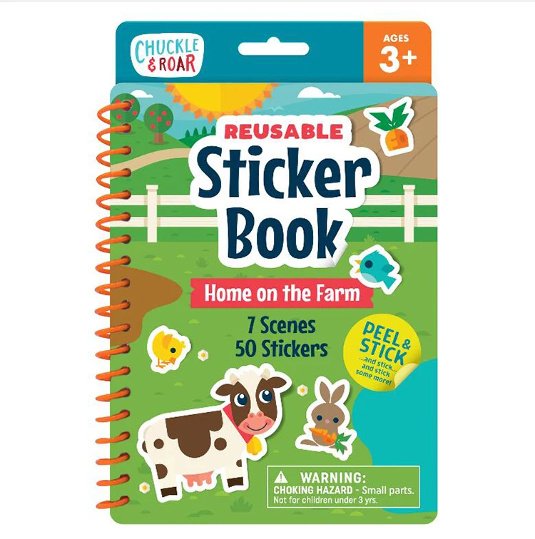 Customized Eco-friendly silicon cartoon sticker no adhesive reusable educational  stickers for kids