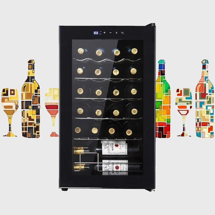Домашний коммерческий холодильник для напитков LANYI, 24 бутылки, однозонная стеклянная дверь, холодильник для напитков, шкаф для хранения вина/пива