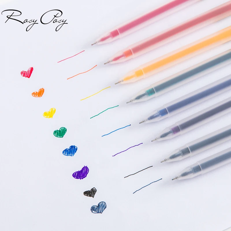 
Fancy Ink Pens Rainbow Gel Ink Pen 8 Colors Gel Ink Pen 