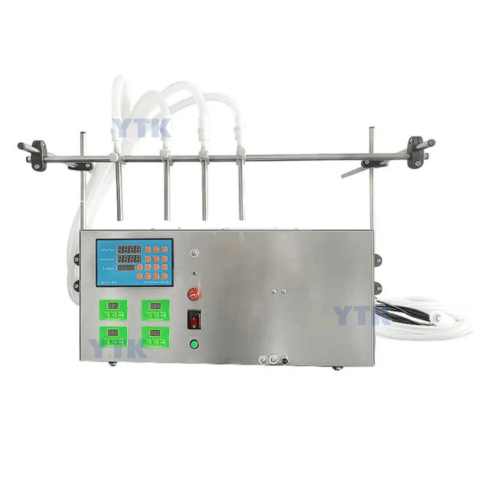 4 Nozzles Semi-automatic Cosmetics Water Essential Fluid Oil Bottle Filling Machine Desktop Peristaltic Pump Filling Machine