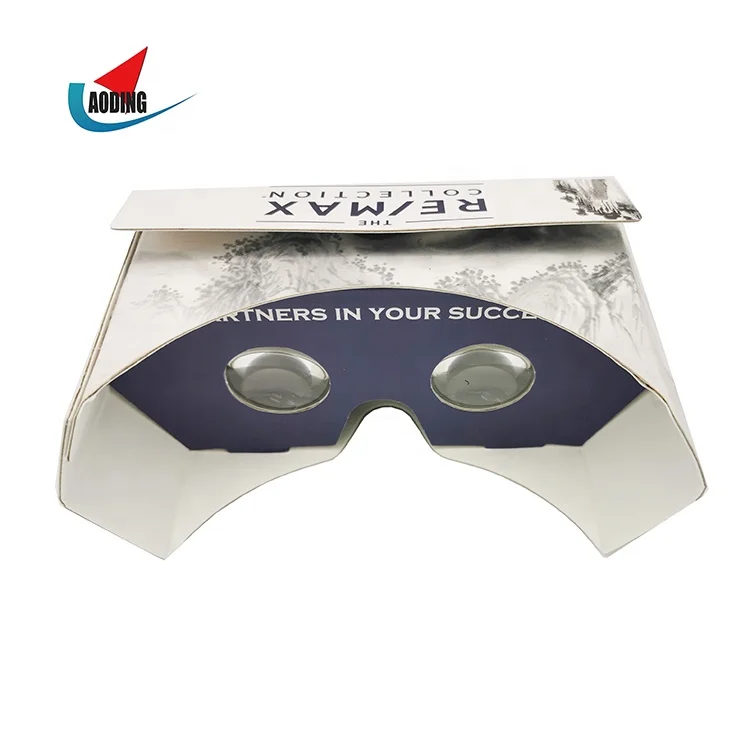Flat Packing Google Cardboard VR Viewer 3D Video Game Glasses 3.0 Folding Cardboard VR Headsets with envelope