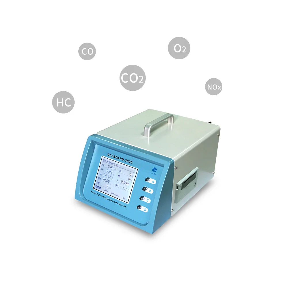 Vehicle Exhaust Gas Analyzer Emission Gas Tester Gasoline & Diesel For Vehicle Measuring CO2/CO/HC/O2/Nox