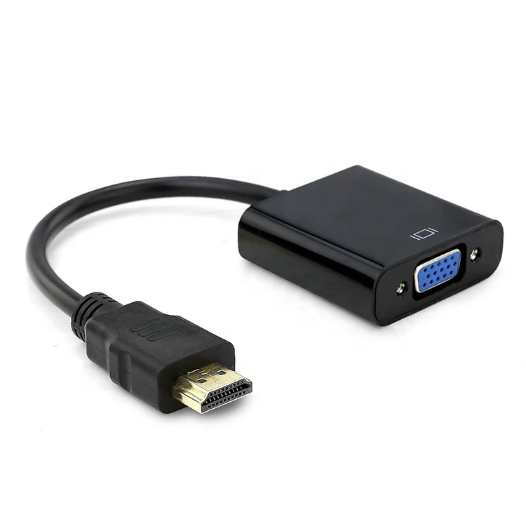 Cheap Price 1080P HDMI Male to VGA Female Adapter Male to Female Audio Video Adaptor HDMI Audio Video Cable for  HDTV PC