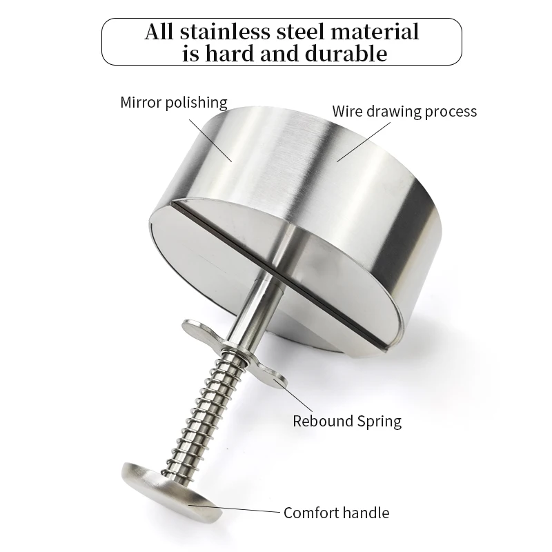 Stainless Steel Hard Durable  Hamburger Patty Maker Mold Burger Press for Meat Vegetables Beef BBQ