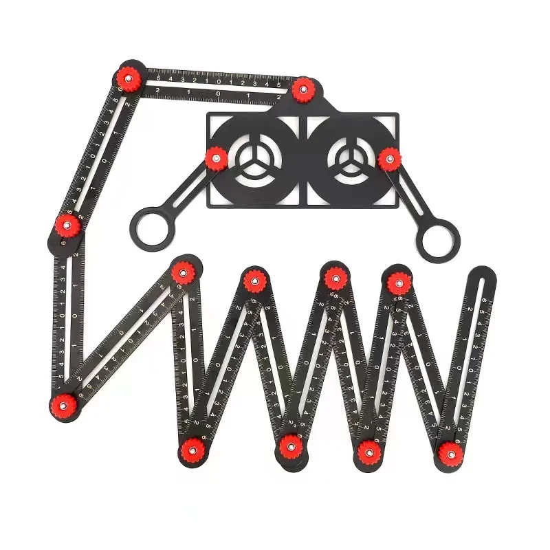 Measuring ruler multi-folding high-precision six-fold ruler