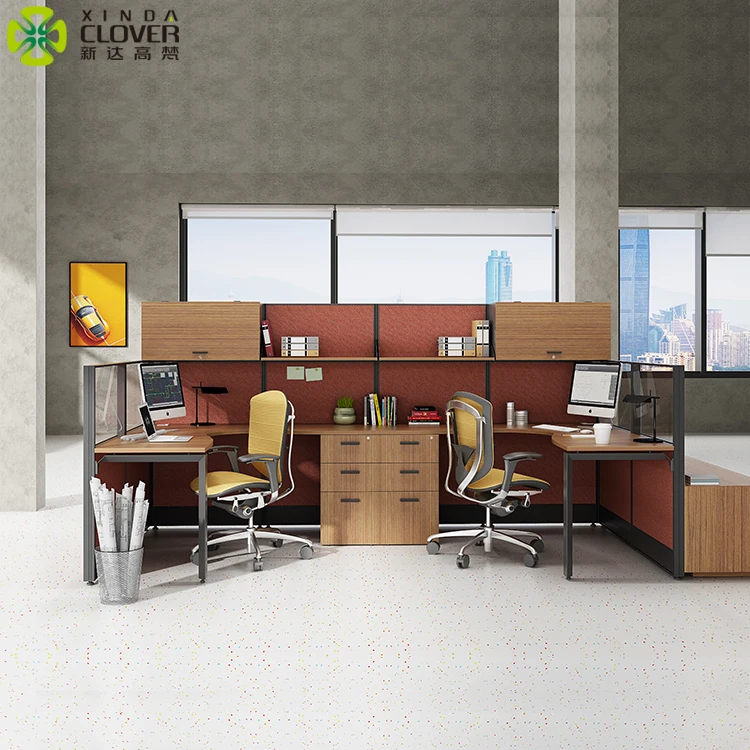 
Wholesale Table Room Wooden Cubicle Desk Partitions Modular Modern Cubicles 2 Person Workstation Office Furniture 