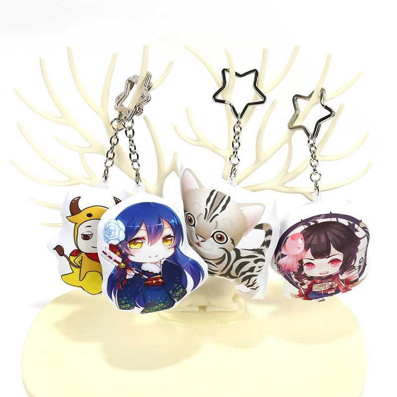 Vograce Diy Custom Kpop Merchandise Doll Cartoon Soft Pillow Key Chain Keychain