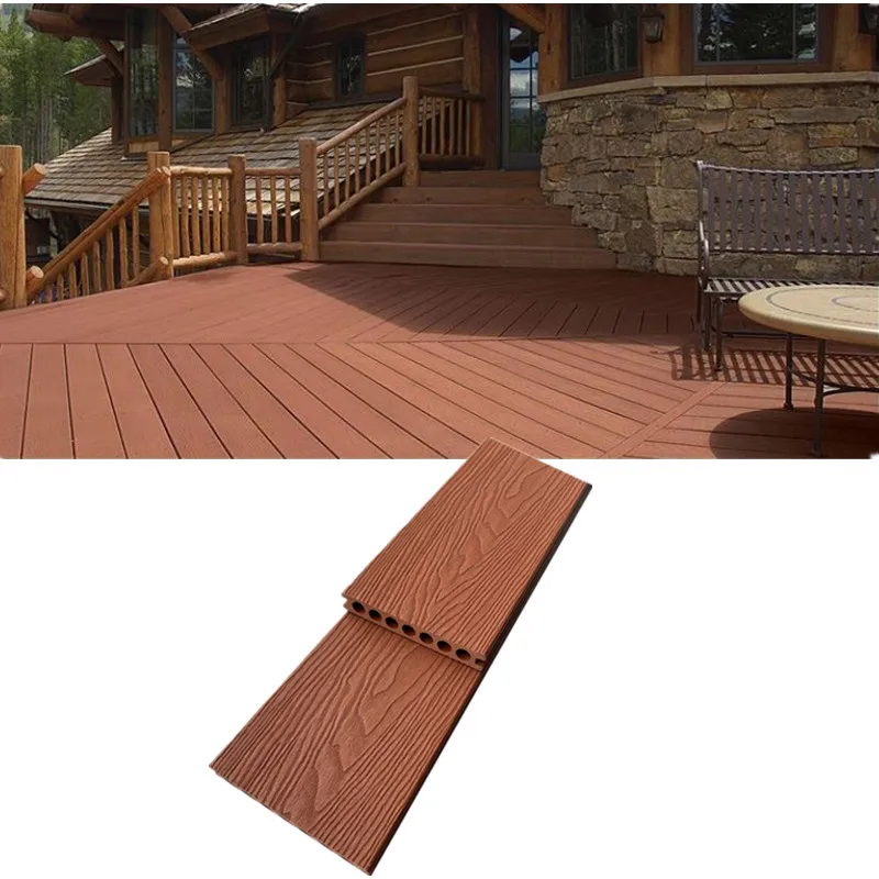 3D deep online embossing wood grain outdoor weather resistant composite WPC decking
