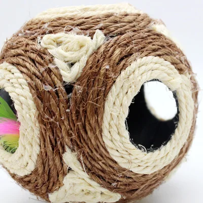 large 12 cm six-hole sisal wear-resistant scratch-resistant pet toys