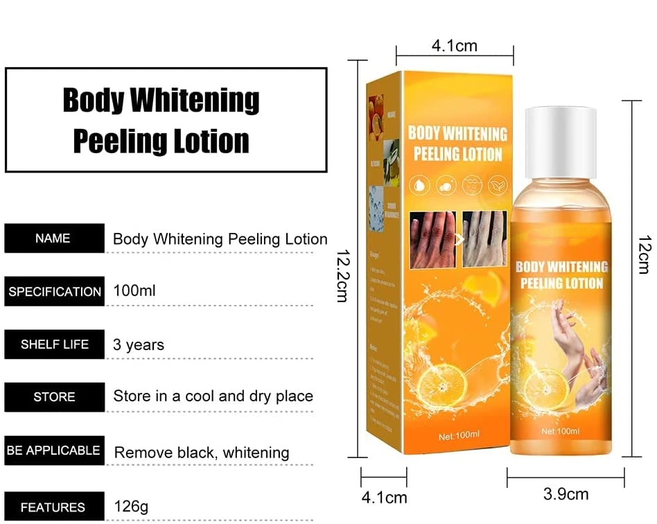 Tiktok 2022 Korean cosmetics Orange face body skin care dark knuckles Whitening remove Dead Skin beauty body peeling lotion gel