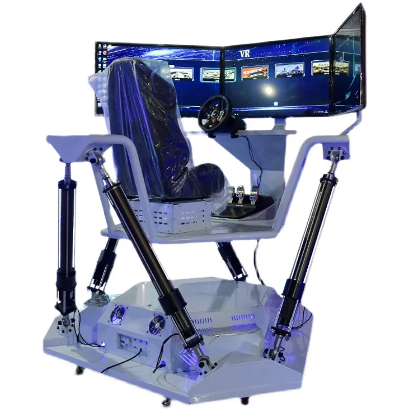 High Quality Virtual Reality Entertainment Three Screen 9D VR Game Car Racing Simulator Machine