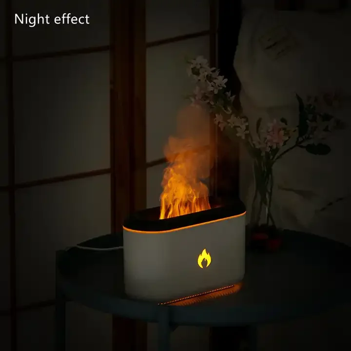 2023 New Desktop Best Colorful Flame Air Aroma Diffuser Humidifier 3D Flame Aroma Air Humidifier Diffuser