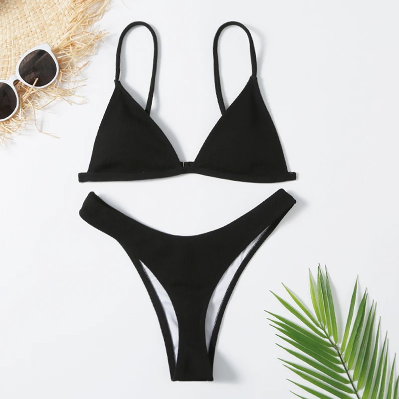 Hot 2pc Extreme Sheer Black Bikini Models In Photo Super Mini High Cut Swimwear