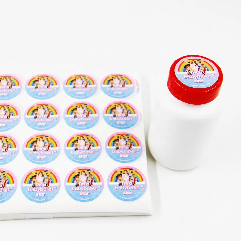 Cartoon Stickers for Children Round Labels Stickers in Sheets Waterproof Labels