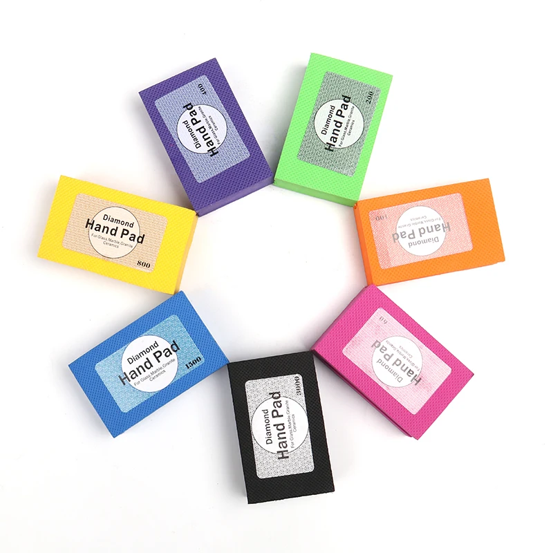 Factory Price Custom 60*92mm Diamond Hand Polishing Sanding Block Pads For stones concrete