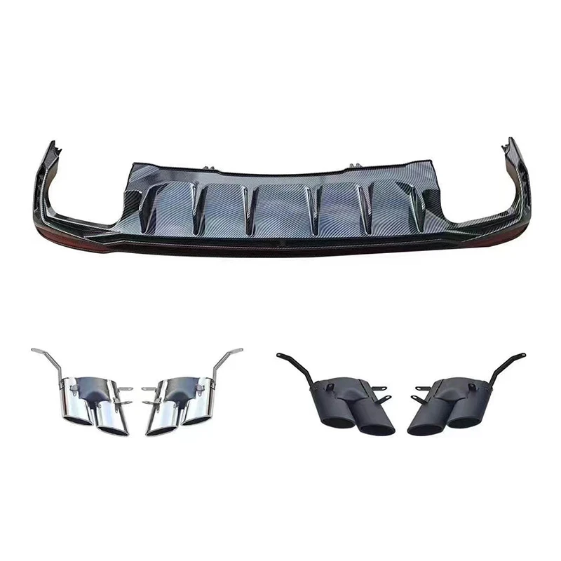 Carbon Fiber Diffuser For Audi A4 S4 B9 KB Style Rear Bumper Diffuser Wet Carbon Fiber Rear Lip For Audi A4 2020-2023