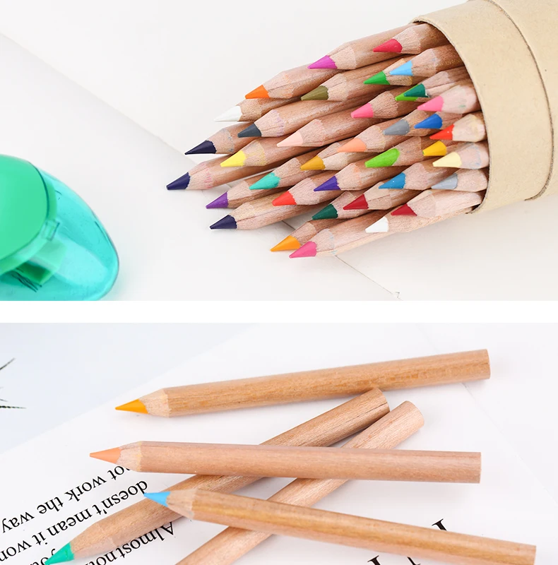 
52 Mini Short Nature Coloring Pencils in Tube Store OEM Colored Drawing Pencil Kit 52 Art Set for Kids Fine Art 5000 Sets CN;ZHE 