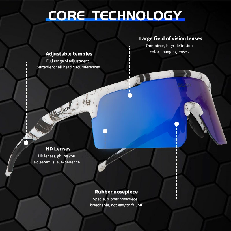 KAPVOE Photochromic Cycling Glasses Red With TR90 Sports Sunglasses Women Men Running Clear MTB Bike Bicycle Sun Glasses