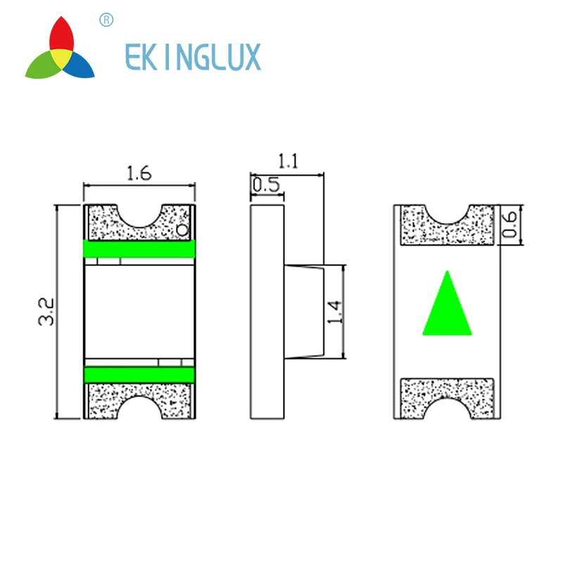 Ekinglux for smart appliances reverse mount smd led 1206 smd led