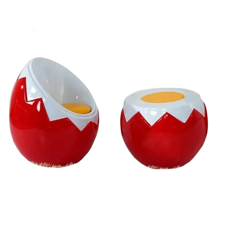 Modern furniture fiberglass egg shaped chairs for coffee stool