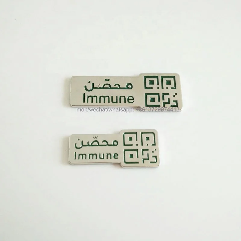 Лучшие продажи SA Саудовская Аравия иммунной серебряных металических тисненый Магнитный карман булавка для воротника лацкана бейджики из часть: внутренняя часть доставка товаров с