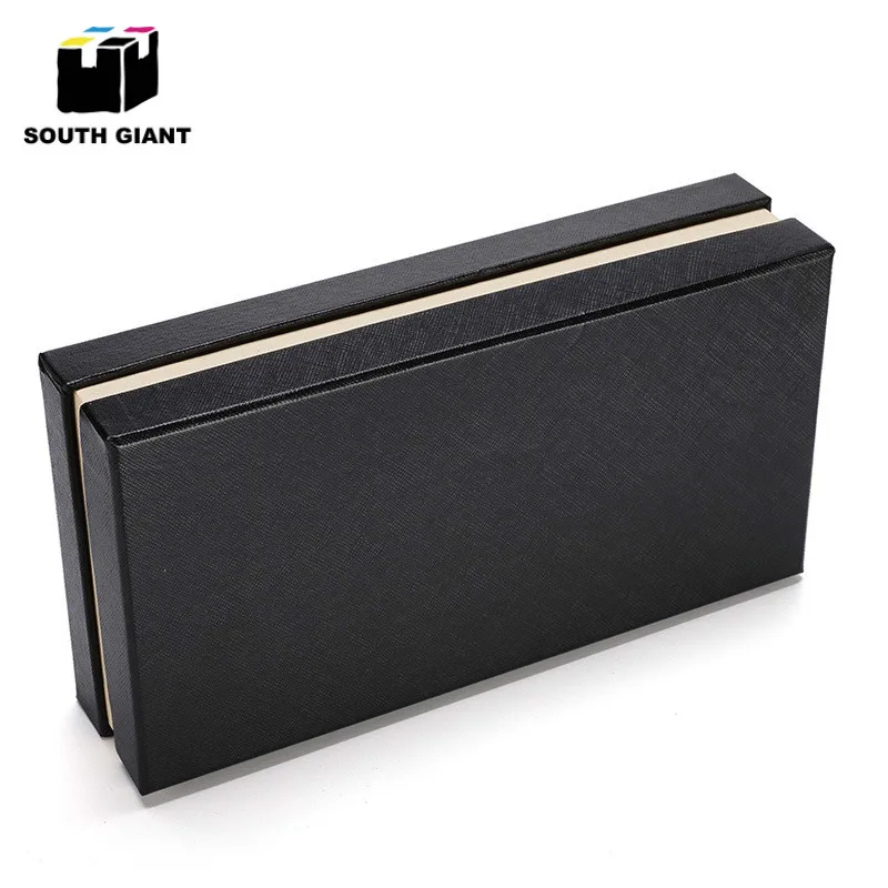 
Personalize Logo Luxury Black Jewelry Belt Cardboard Gift Packaging Wallet Boxes 