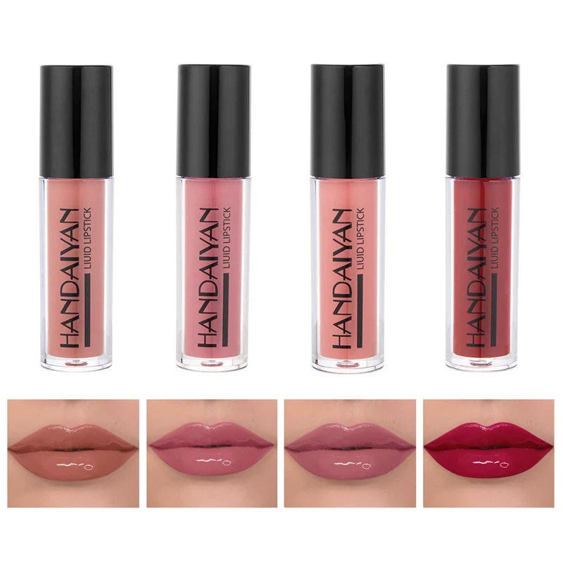 4pcs lip gloss Hydrating & Ultra-Moisturizing Lip Makeup with Jojoba Oil Sweet Almond Oil & Vitamin E Cruelty Free and Talc Free