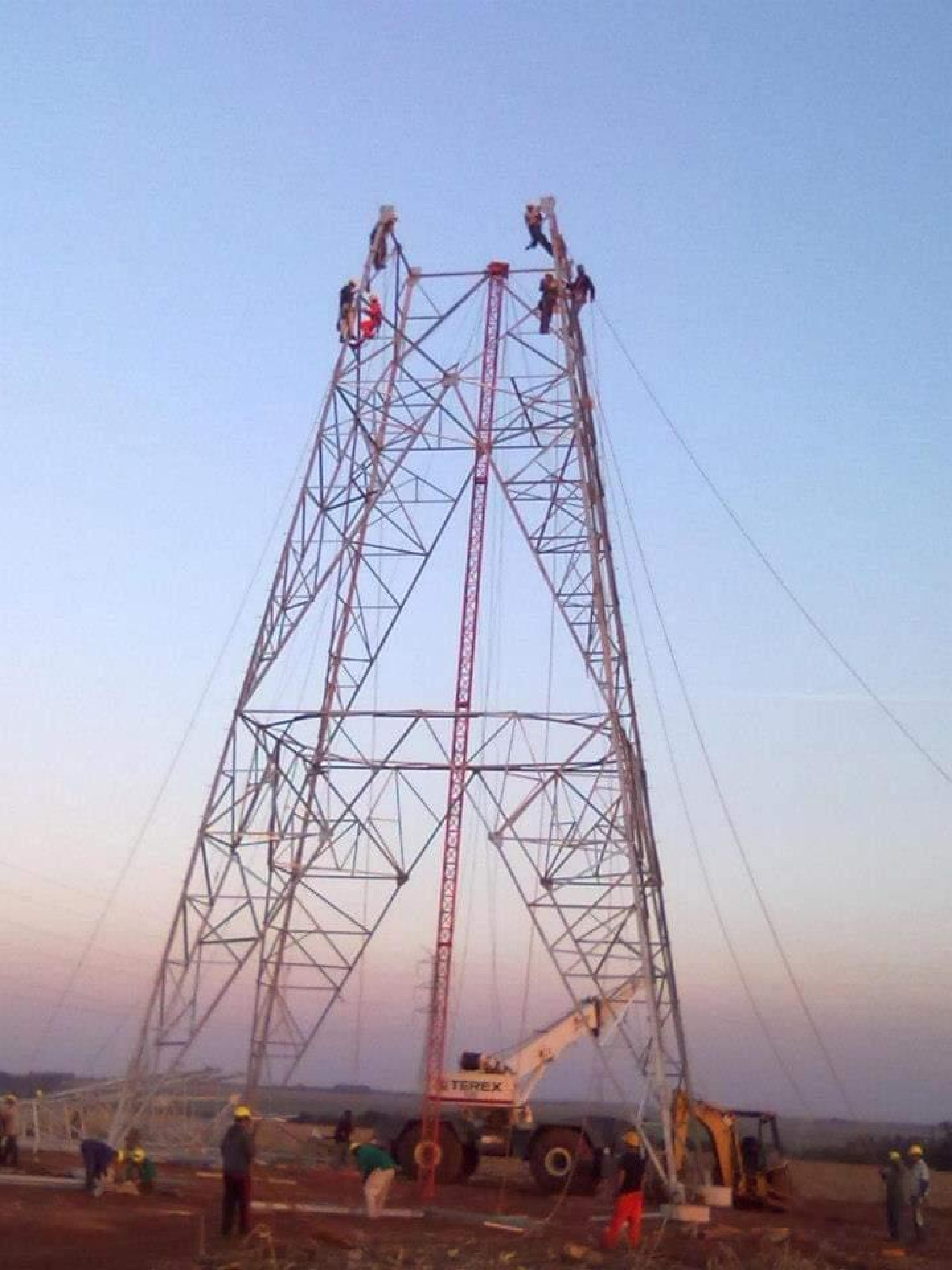 
Transmission line steel lattice tower with hot dip galvanized and related accessories 