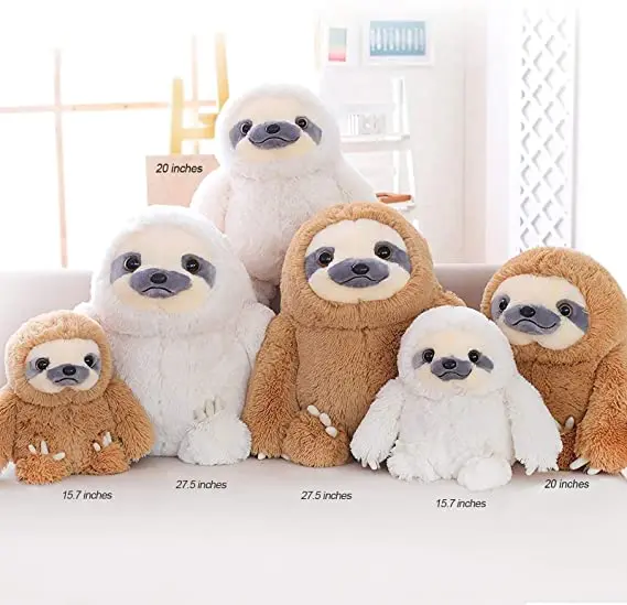 Wholesale Promotional Large Soft lovely Sloth Stuffed Animal Kids Fluffy Stuffed Sloth Birthday Gifts Big Plush Sloth Toy