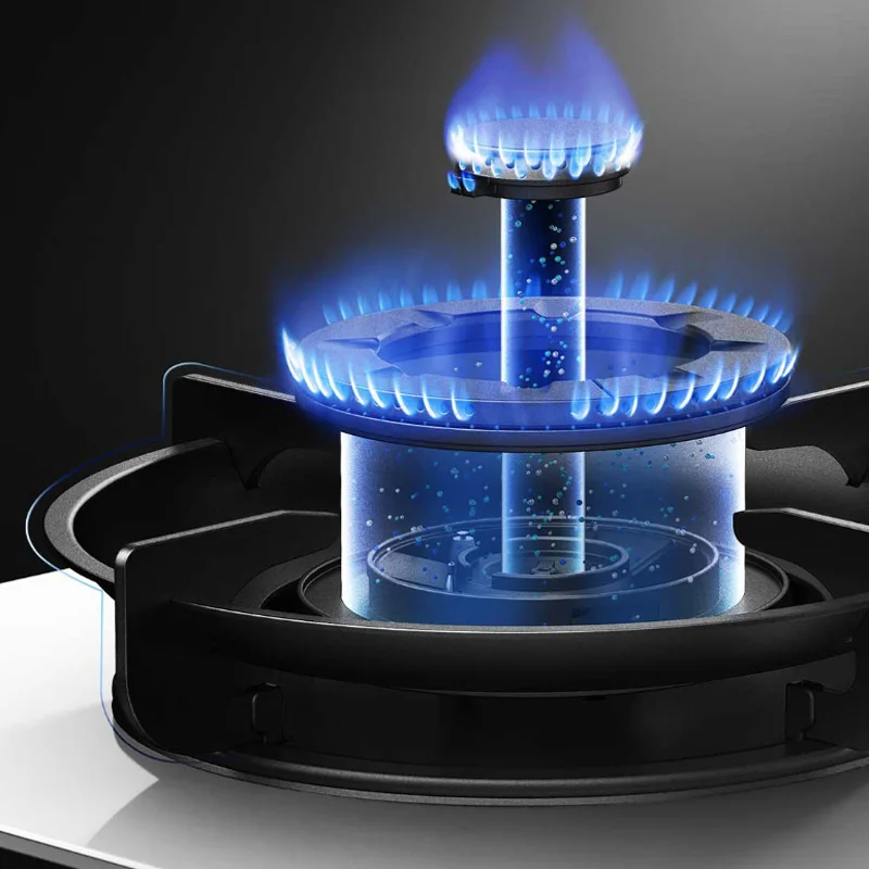 Xiaomi Mijia Smart Timer Gas Stove S2 White (Natural Gas) 5200W Fiery Flame Built-In Double Burner CN Version