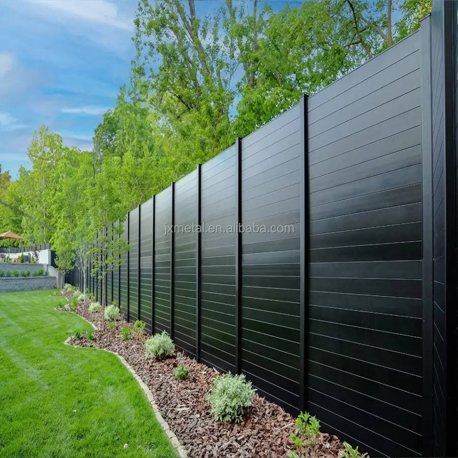 Good Quality Customized Design Aluminum Anti Climb 8ft Tall Privacy Fence  Aluminium  Security  Garden House Fence