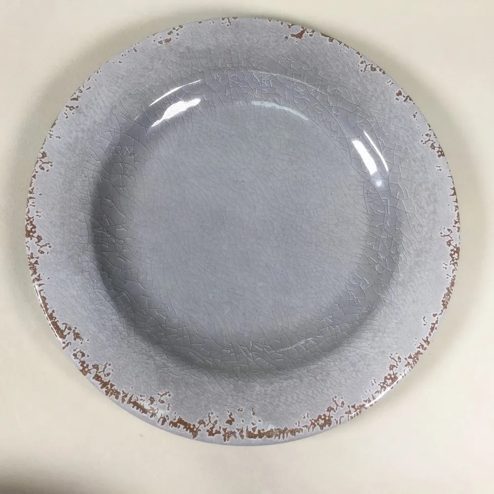 
Competitive Price 11 inch Grey Color Ice Cracked Melamine Plate in Stock 