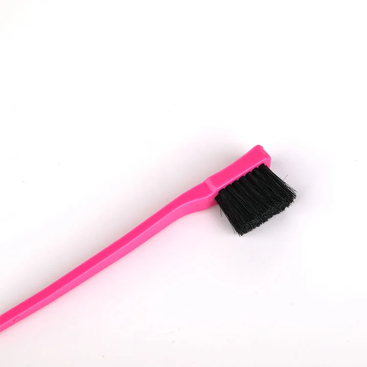 Wholesale customized multicolor hairdresser hairdressing tip tail brush double eyebrow comb hair style mini portable sideburn co