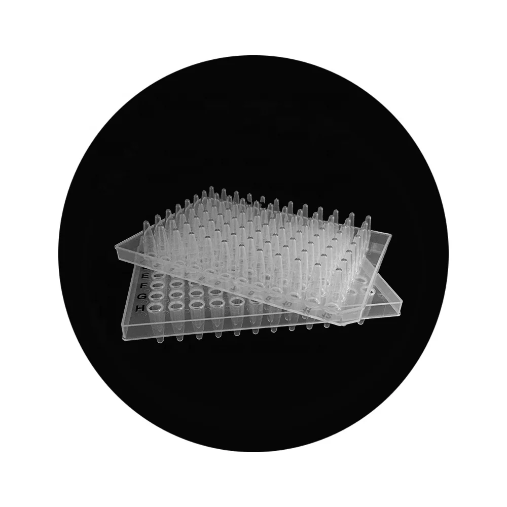 Пластиковая прозрачная полуюбка, 0,2 мл, 96 скважин, микро-Центрифуга