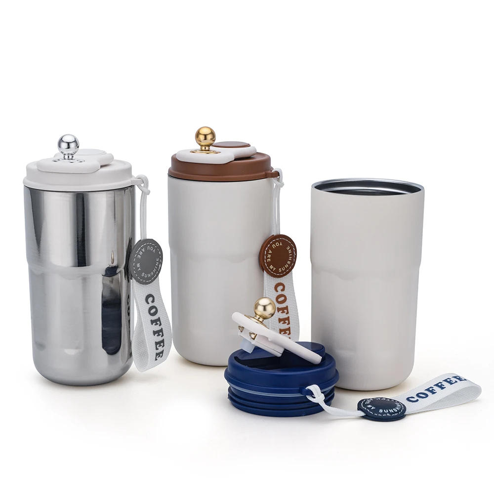Vacuum Modern Spill proof tumbler stainless steel insulated travel coffee mug with custom logo